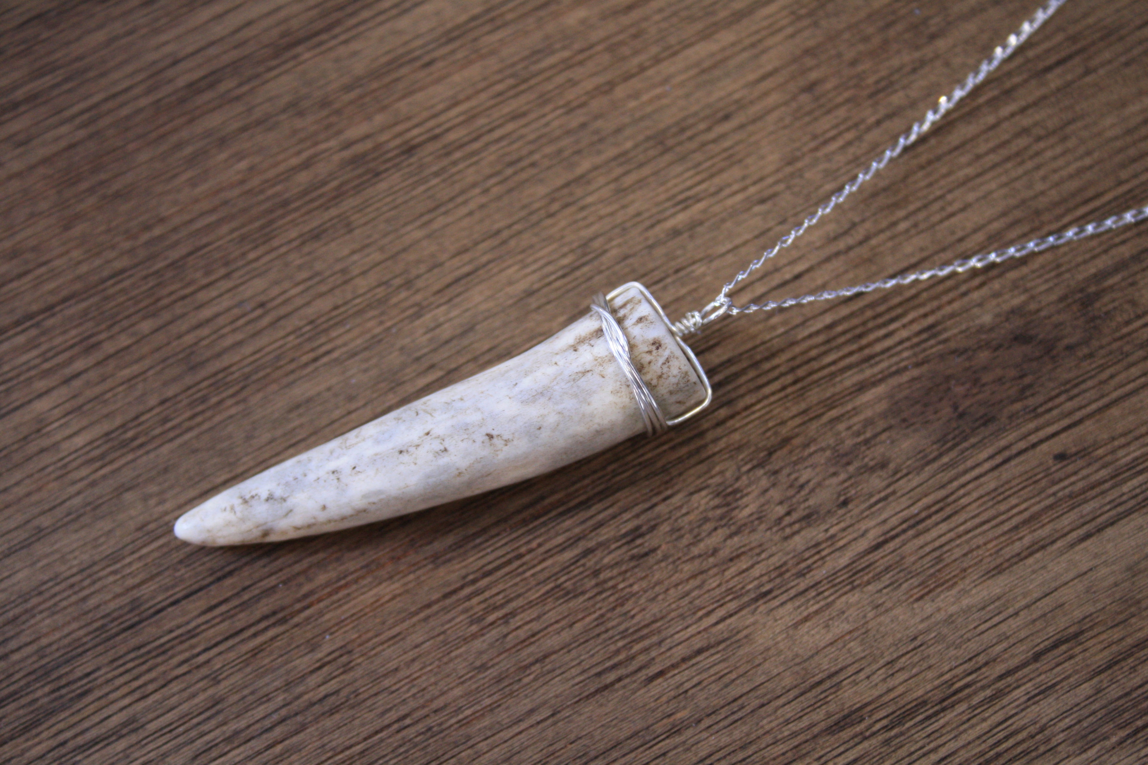 Deer Antler Tip Pendant