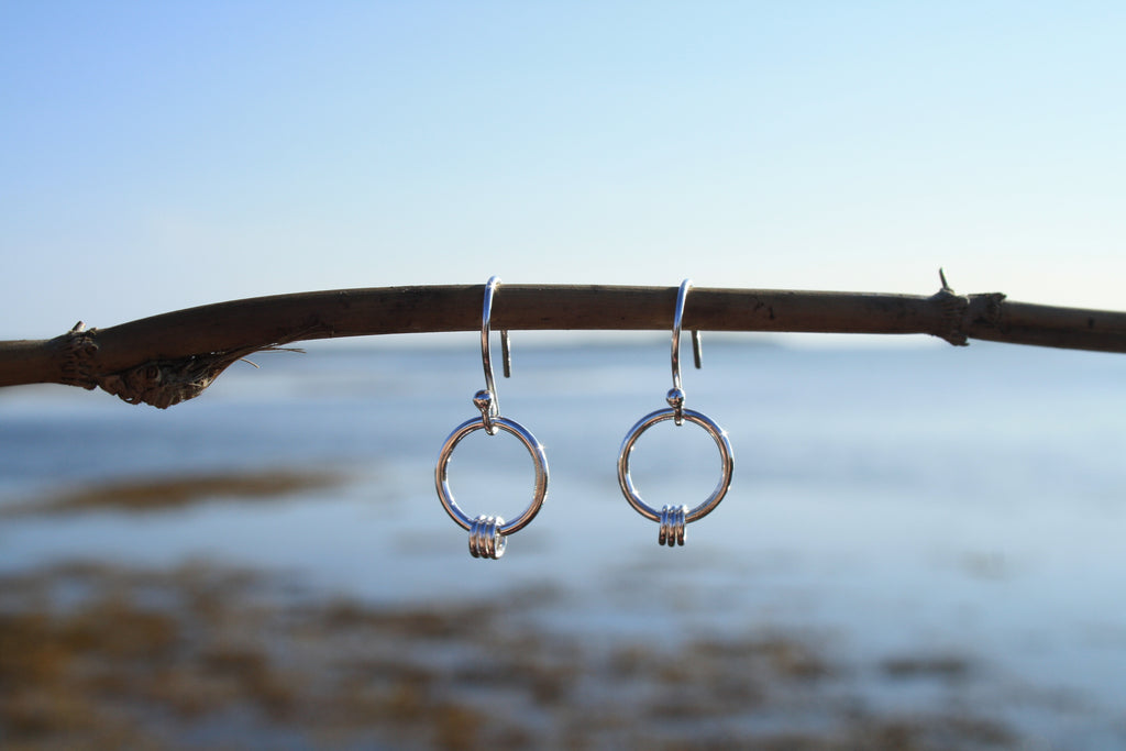 Triple Ring Dangle Earrings