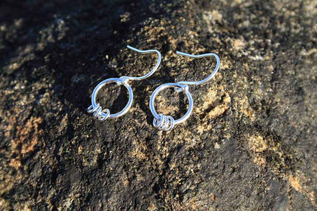 Triple Ring Dangle Earrings